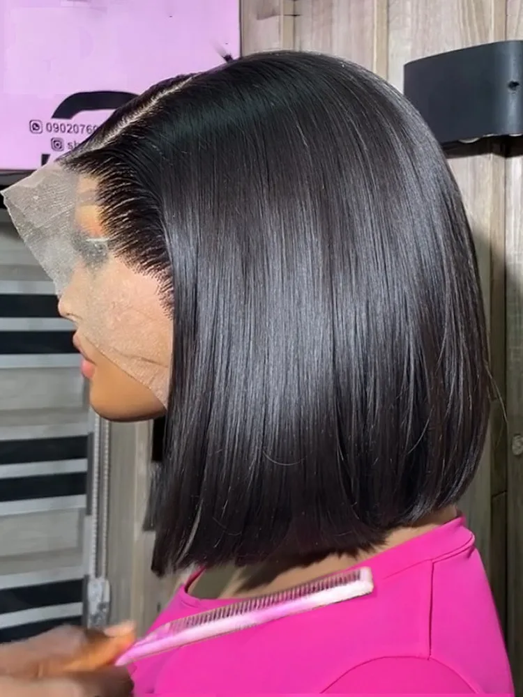 250 Density Straight Short Bob Wig Human Hair 13x4 Transparent Lace Front Wigs Natural Black Bone Straight Short Human Hair Wigs
250 Density Straight Short Bob Wig Human Hair 13x4 Transparent Lace Front Wigs Natural Black Bone Straight Short Human Hair Wigs