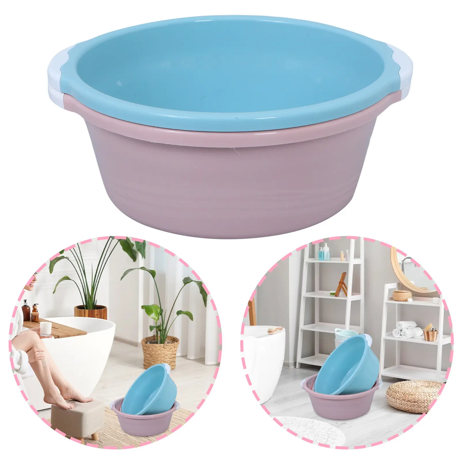 2Pcs Deepened Thickened Wash Basin Plastic Smooth Anti-Splash Home Bathroom Use Face Hand Washing Portable Household Sink Bowl
2Pcs Deepened Thickened Wash Basin Plastic Smooth Anti-Splash Home Bathroom Use Face Hand Washing Portable Household Sink Bowl