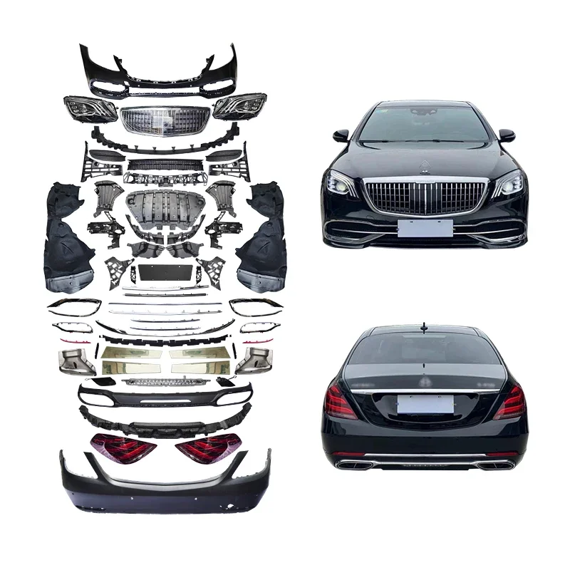 Новый комплект для модификации кузова Mercedes-Benz W222: передний бампер S680, фары, задний бампер, задние фонари
Новый комплект для модификации кузова Mercedes-Benz W222: передний бампер S680, фары, задний бампер, задние фонари