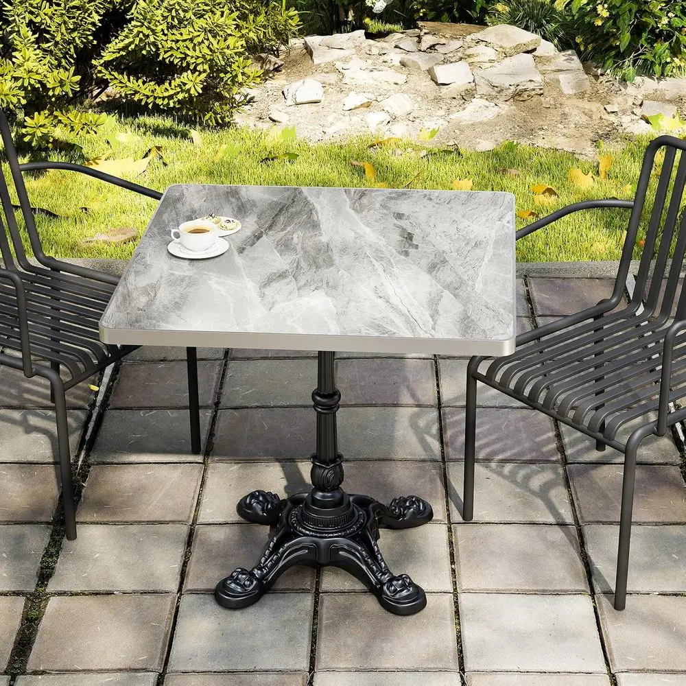 31.5 Outdoor Dining Table with Sintered Stone Top and Cast Iron Base, Suitable for 2-4 People, Ideal for Patio, Cafe, Restaurant
31.5 Outdoor Dining Table with Sintered Stone Top and Cast Iron Base, Suitable for 2-4 People, Ideal for Patio, Cafe, Restaurant