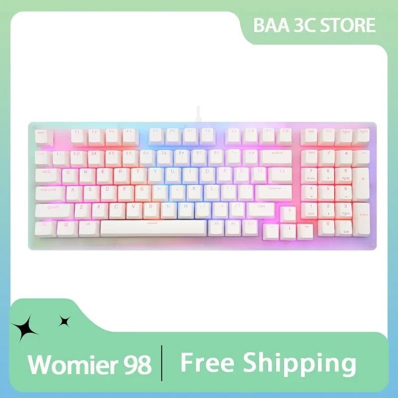 Механическая клавиатура Womier 98, прозрачная акриловая Проводная клавиатура Rgb с горячей заменой прокладки, пользовательская клавиатура для ПК, офисных игр, для настольного ноутбука
Механическая клавиатура Womier 98, прозрачная акриловая Проводная клавиатура Rgb с горячей заменой прокладки, пользовательская клавиатура для ПК, офисных игр, для настольного ноутбука