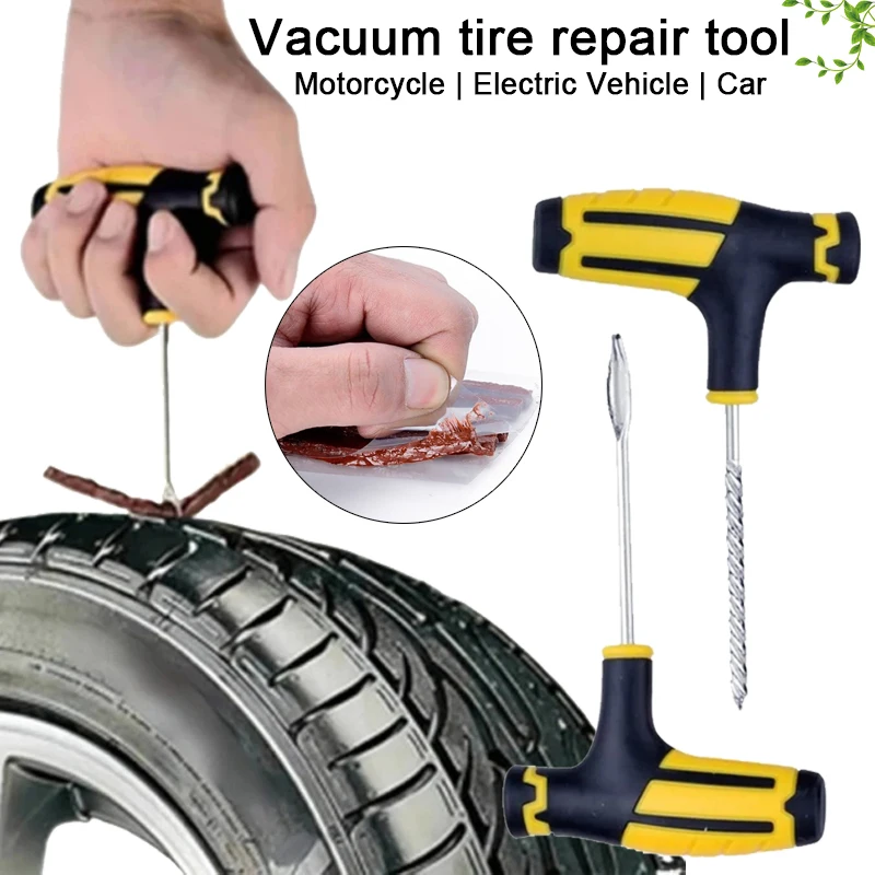 Car and motorcycle vacuum tire repair tool set, universal tire strip, suture adhesive, repair tire puncture emergency tool
Car and motorcycle vacuum tire repair tool set, universal tire strip, suture adhesive, repair tire puncture emergency tool