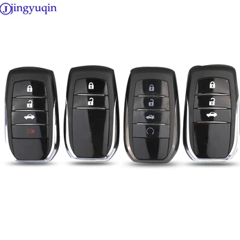 Jingyuqin 원격 자동차 키 쉘 커버 케이스, 도요타 Chr C-hr 랜드 크루저 200 어벤시스 아우리스 코롤라 스마트 키, 2 버튼, 3/4 버튼