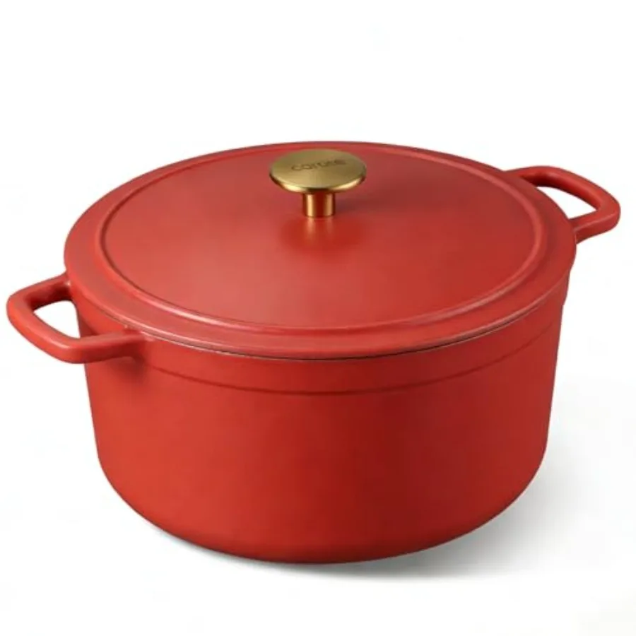 5QT Enameled Cast Iron Dutch Oven Pot with Lid, Heavy-Duty Dutch Oven for Sourdough Bread Baking, Braising, Stews, Roasting, He
5QT Enameled Cast Iron Dutch Oven Pot with Lid, Heavy-Duty Dutch Oven for Sourdough Bread Baking, Braising, Stews, Roasting, He
