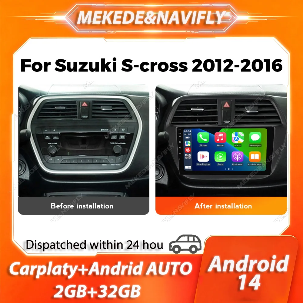 MEKEDE&NAVIFLY Android 14 2 Din Carplay Car Radio for Suzuki SX4 S-Cross 2014-2017 Central Multimedia Intelligent audio system
MEKEDE&NAVIFLY Android 14 2 Din Carplay Car Radio for Suzuki SX4 S-Cross 2014-2017 Central Multimedia Intelligent audio system