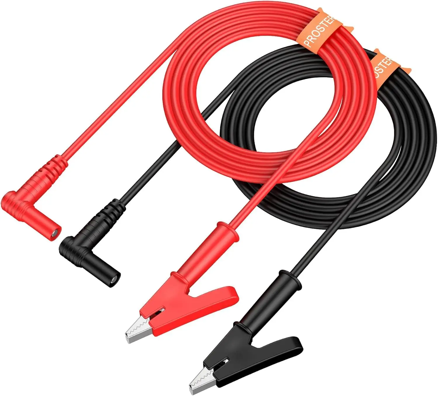 Proster 4mm Banana to Alligator Clip, 15A 1000V, 1m, Pure Copper, for Multimeter Testing
Proster 4mm Banana to Alligator Clip, 15A 1000V, 1m, Pure Copper, for Multimeter Testing