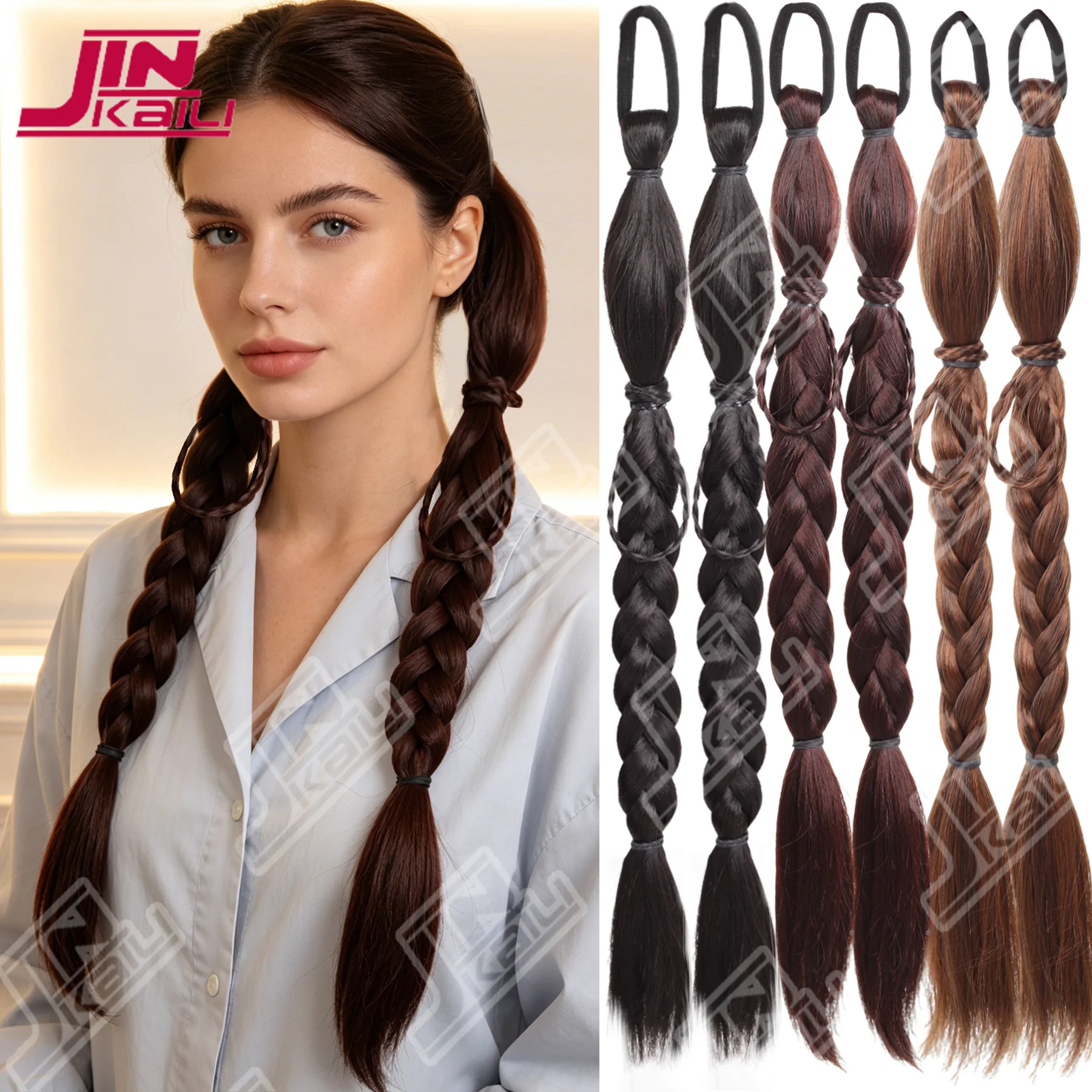 JKL Bubble Braids Hair Ponytail Synthetic Wig for Women Smooth and Hand-woven Braided Ponytail Suitable for Beginners and Daily
JKL Bubble Braids Hair Ponytail Synthetic Wig for Women Smooth and Hand-woven Braided Ponytail Suitable for Beginners and Daily
