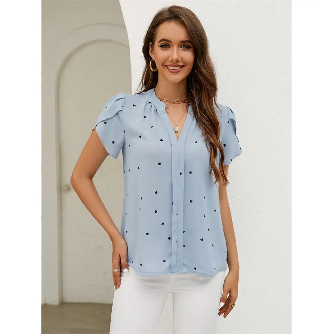Ele Women's Petal Top SVE Heart V-ne irt ort Sve Cosplay Costume Fem Attendees Faionable Anime Themed Top
Ele Women's Petal Top SVE Heart V-ne irt ort Sve Cosplay Costume Fem Attendees Faionable Anime Themed Top