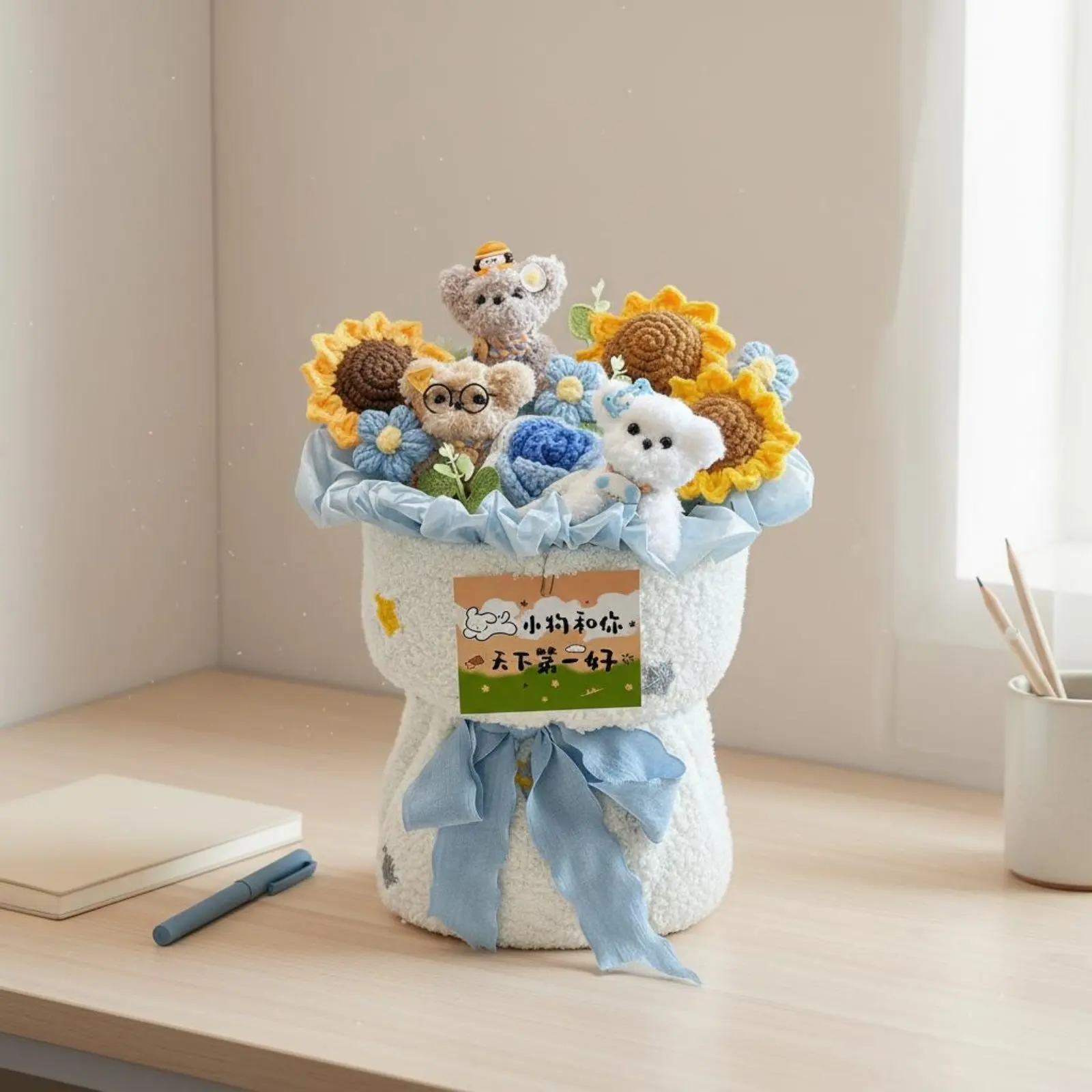 Pipe Cleaner Puppy Arrangement Cute Design Chenille Wire Dog Arrangement Stuffed Creature Arrangement Artificial Flowers
Pipe Cleaner Puppy Arrangement Cute Design Chenille Wire Dog Arrangement Stuffed Creature Arrangement Artificial Flowers