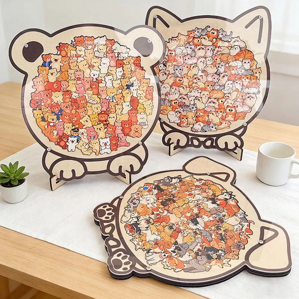 Cartoon Wooden Cat Puzzles Relaxation and Stress Relief Jigsaw Toys Educational Toy Cute Animal Home Decor Gift
Cartoon Wooden Cat Puzzles Relaxation and Stress Relief Jigsaw Toys Educational Toy Cute Animal Home Decor Gift