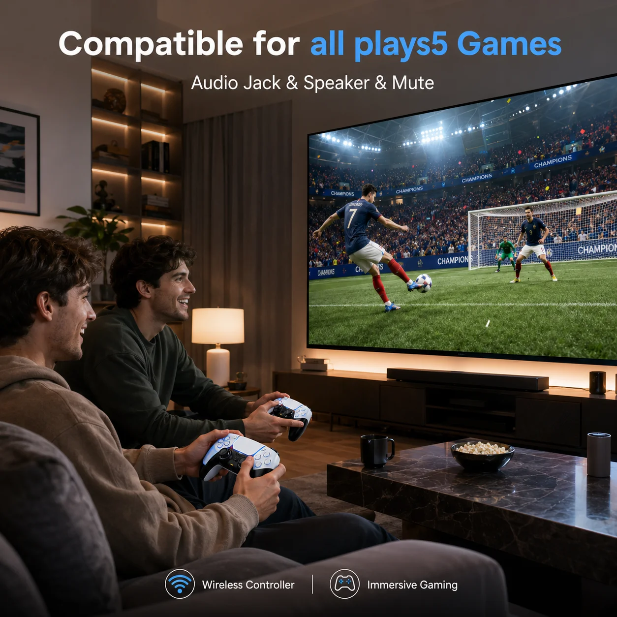P5 Console Wireless Controller Gamepad High Sensitive Joystick Programmable Button Mapping Audio Jack Gaming Accessory
P5 Console Wireless Controller Gamepad High Sensitive Joystick Programmable Button Mapping Audio Jack Gaming Accessory