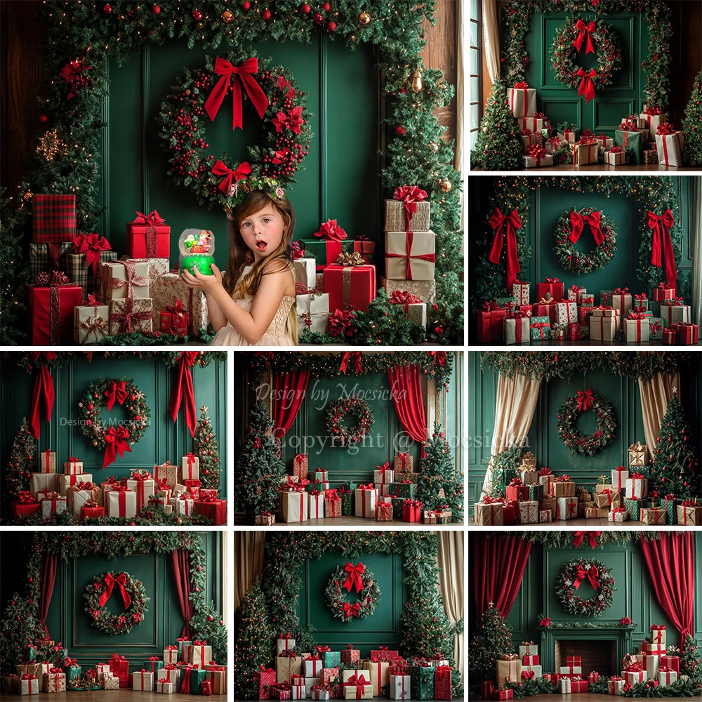 Mocsicka Christmas Green Wall Photography Background Gift Glitter Xmas Tree Wreath Backdrop Winter Room Kid Family Photo Studio
Mocsicka Christmas Green Wall Photography Background Gift Glitter Xmas Tree Wreath Backdrop Winter Room Kid Family Photo Studio