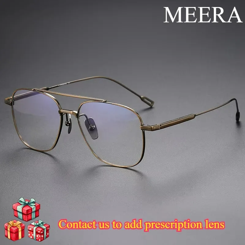 Fashion Double Bridge Eyeglasses Vintage Luxury Pure Titanium Eyewear Square Optical Prescription Glasses Frame for Men Women
Fashion Double Bridge Eyeglasses Vintage Luxury Pure Titanium Eyewear Square Optical Prescription Glasses Frame for Men Women