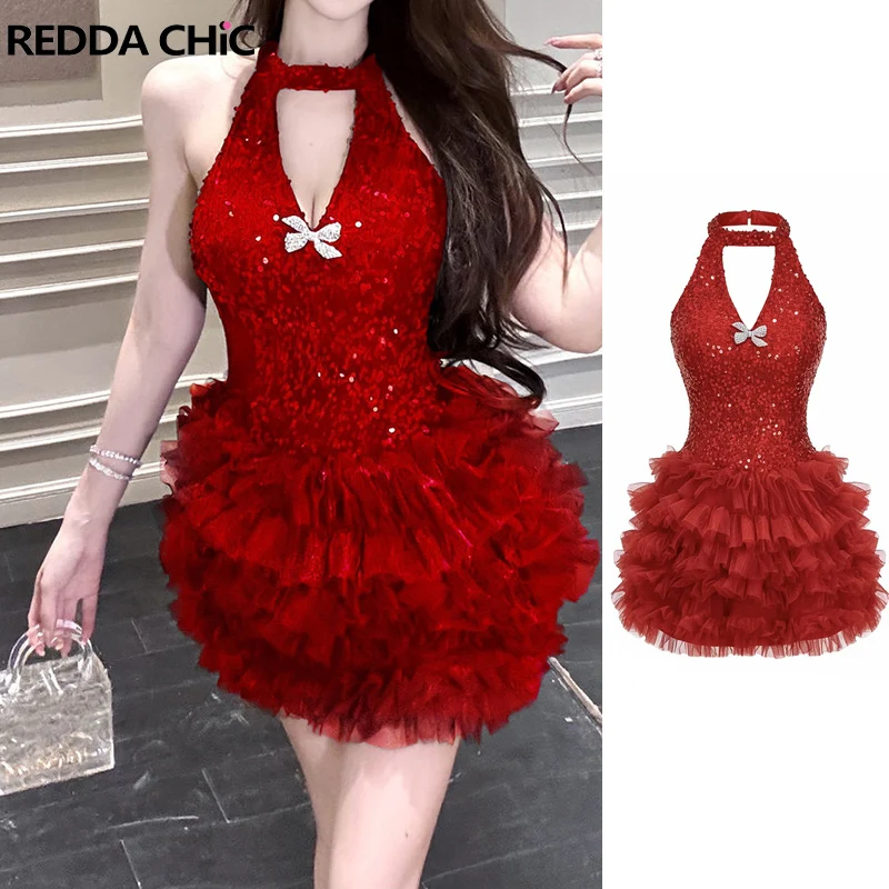 Новинка! Блестящее мини-платье ReddaChic с многоярусной юбкой, бантом, лямкой через шею, пэчворком, пышными оборками и облегающим силуэтом. Идеально для вечеринок, Нового года и дней рождения. Женская одежда.
Новинка! Блестящее мини-платье ReddaChic с многоярусной юбкой, бантом, лямкой через шею, пэчворком, пышными оборками и облегающим силуэтом. Идеально для вечеринок, Нового года и дней рождения. Женская одежда.