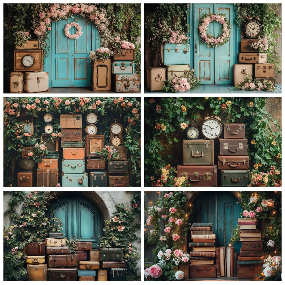 Spring Flower Easter Photography Backdrop Luggage Boxes Clock Flower Shop Kids Birthday Party Decor Background Photo Studio Prop
Spring Flower Easter Photography Backdrop Luggage Boxes Clock Flower Shop Kids Birthday Party Decor Background Photo Studio Prop