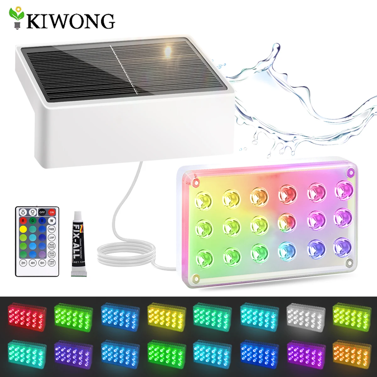 Solar Powered Underwater LED Submersible Pool Lights with Remote Control IP67 Waterproof RGB 16-Color Changing For Swimming Pool
Solar Powered Underwater LED Submersible Pool Lights with Remote Control IP67 Waterproof RGB 16-Color Changing For Swimming Pool