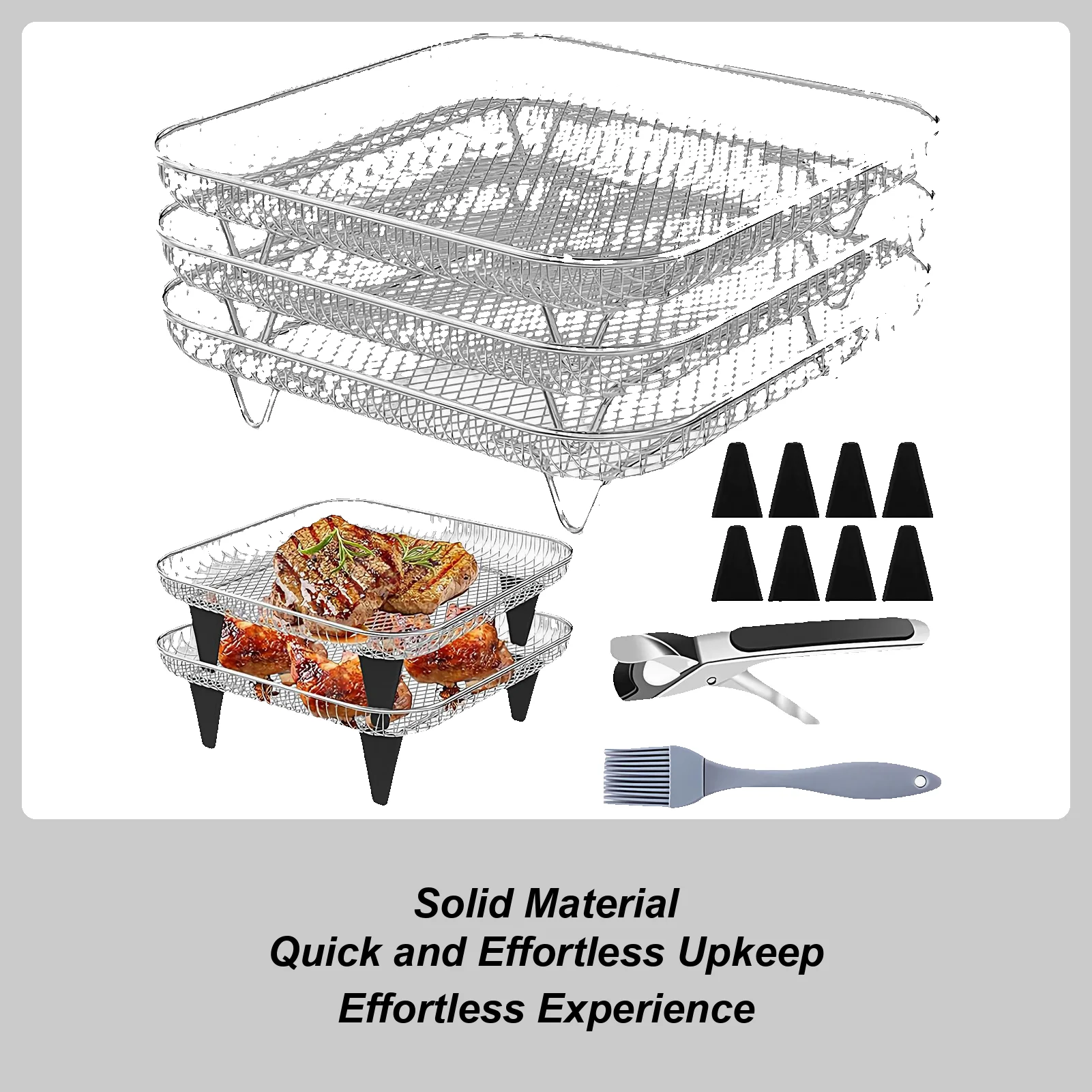 Air Fryer Rack 8 Inches Air Fryer Bacon Rack Non-Stick Stainless 13 Pieces Square Stackable Drying Basket Set For Vegetable
Air Fryer Rack 8 Inches Air Fryer Bacon Rack Non-Stick Stainless 13 Pieces Square Stackable Drying Basket Set For Vegetable