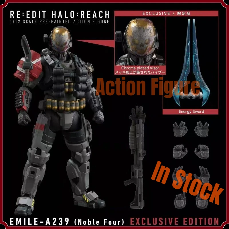 Halo Reach SPARTAN-B312 Noble Six 1000toys RE:EDIT 1/12 PVC Poseable Action Figure MA37 Rifle Boxed Collectible Display Model
Halo Reach SPARTAN-B312 Noble Six 1000toys RE:EDIT 1/12 PVC Poseable Action Figure MA37 Rifle Boxed Collectible Display Model