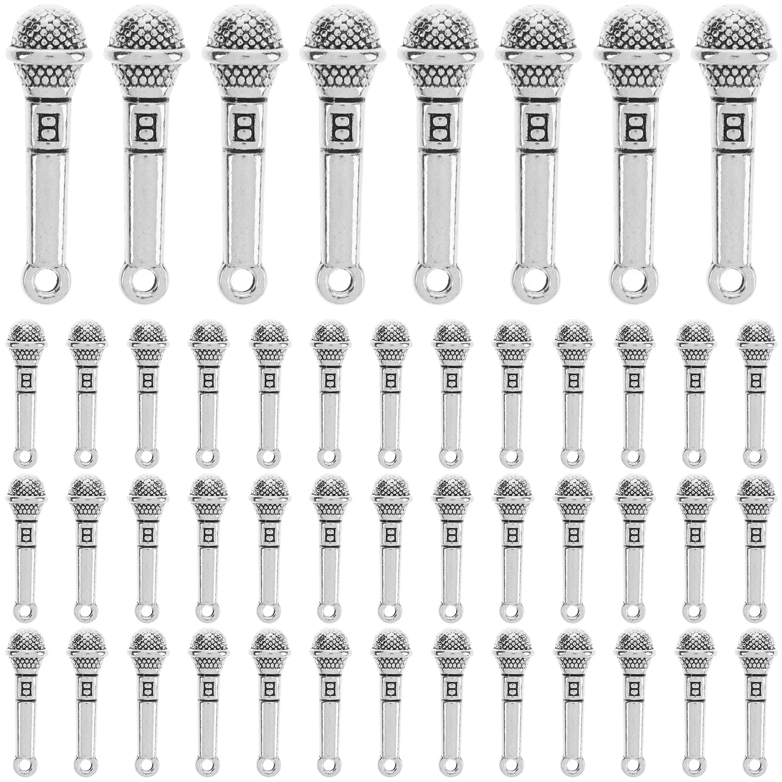 50pcs Mini Microphone Pendant Vintage Zinc Alloy Music Charm Bracelets Bulk Singer Necklace Keychain Metal Accessories
50pcs Mini Microphone Pendant Vintage Zinc Alloy Music Charm Bracelets Bulk Singer Necklace Keychain Metal Accessories