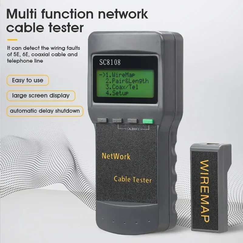 Portable Lcd Network Tester Meter Phone Cable Tester Meter Lcd Display Rj45 Cable Breakpoint Length Distance Meter Line Finder 
Portable Lcd Network Tester Meter Phone Cable Tester Meter Lcd Display Rj45 Cable Breakpoint Length Distance Meter Line Finder