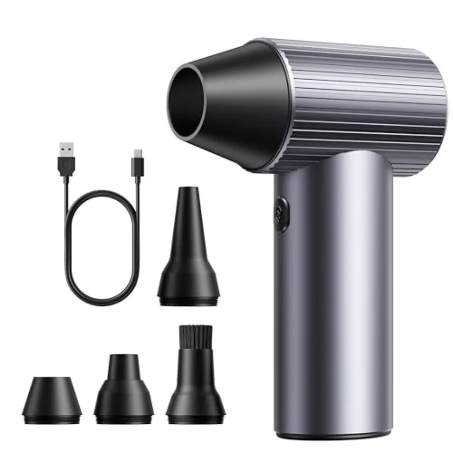 Jet Dry Mini Blower 300000 RPM Rechargeable Electric Air Duster with 3 Speeds 4 Nozzles for Keyboards Car and Outdoor Cleaning
Jet Dry Mini Blower 300000 RPM Rechargeable Electric Air Duster with 3 Speeds 4 Nozzles for Keyboards Car and Outdoor Cleaning
