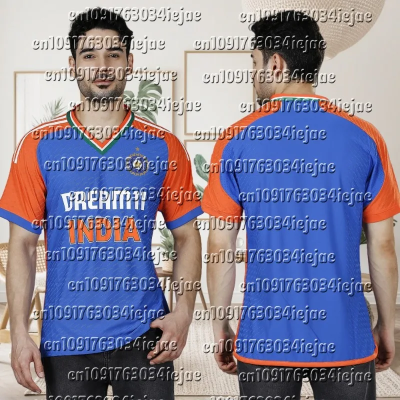 Team India Cricket T20 Международный трикотаж Мужская женская футболка ограниченного выпуска Молодежная детская тренировочная футболка для крикета ICC
Team India Cricket T20 Международный трикотаж Мужская женская футболка ограниченного выпуска Молодежная детская тренировочная футболка для крикета ICC