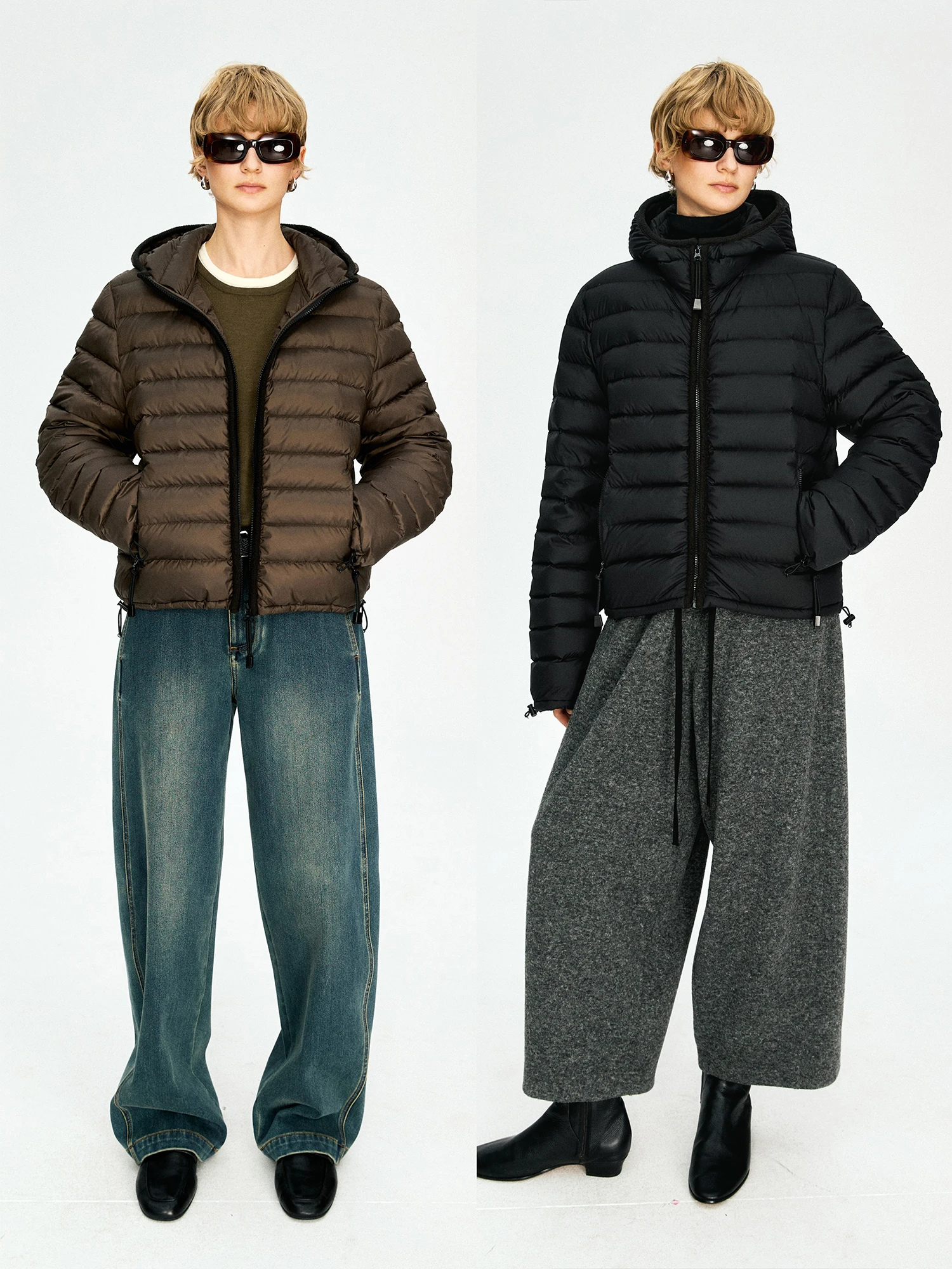 MRS Studios Lightweight 90 White Goose down MIU Sle Horizontal Stitched Fitted Warm Hooded Ribbed Padded Jaet
MRS Studios Lightweight 90 White Goose down MIU Sle Horizontal Stitched Fitted Warm Hooded Ribbed Padded Jaet