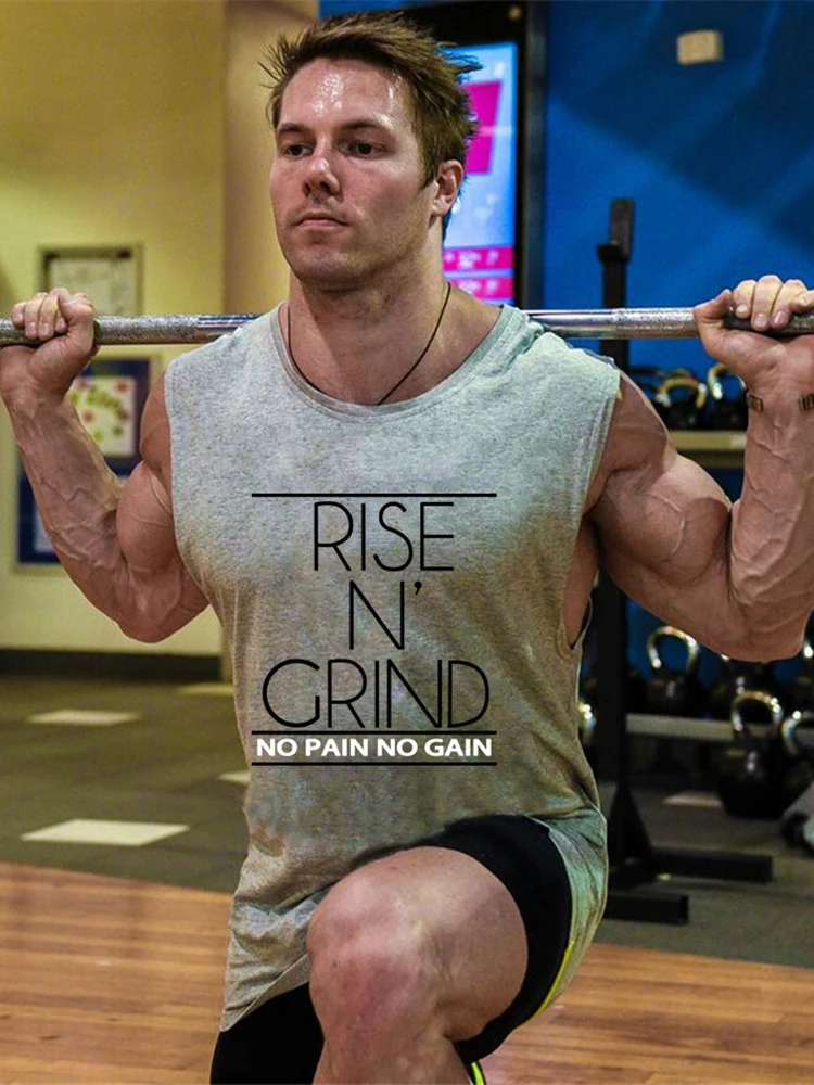 Running Vests Men Cotton Gym Tank Tops NO PAIN NO GAIN Fitness Clothing Workout Singlets O-Neck Sports Sleeveless Shirt
Running Vests Men Cotton Gym Tank Tops NO PAIN NO GAIN Fitness Clothing Workout Singlets O-Neck Sports Sleeveless Shirt