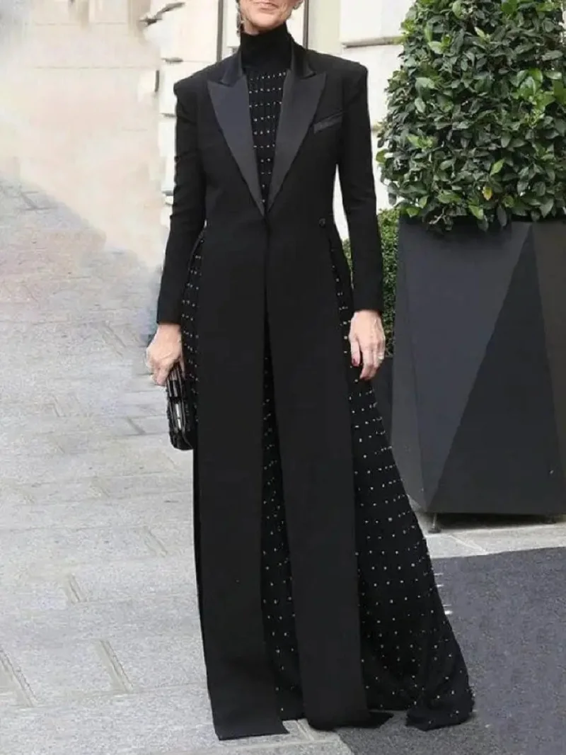 Women Fashion Work OL Blazer Long Sleeves Split-Joint Split-Side Notched Collar Spring Autumn Office Outerwears 2024 New
Women Fashion Work OL Blazer Long Sleeves Split-Joint Split-Side Notched Collar Spring Autumn Office Outerwears 2024 New