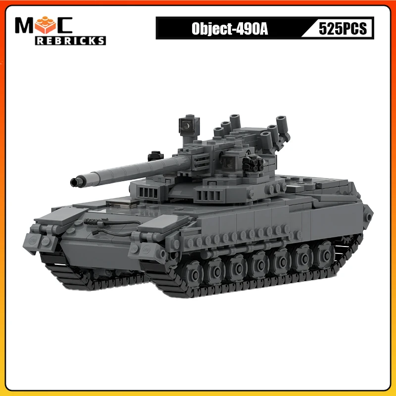 525PCS Military Army Armored Vehicle Object-490A Main Battle Tank MOC Building Blocks Assembly Model Kids DIY Bricks Toys Gifts
525PCS Military Army Armored Vehicle Object-490A Main Battle Tank MOC Building Blocks Assembly Model Kids DIY Bricks Toys Gifts