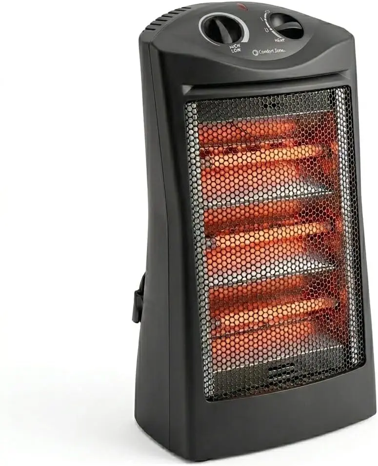Portable Electric Heater with Adjustable Thermostat, Infrared Heat, 2 Settings, Black
Portable Electric Heater with Adjustable Thermostat, Infrared Heat, 2 Settings, Black