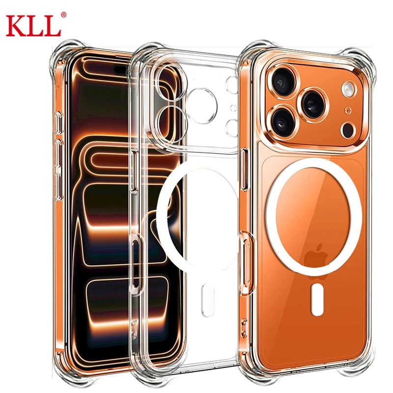 Magnetic Case For iPhone 17 Prio Max 17 Air Clear Shockproof Cover Wireless Charging Anti Yellow Transparent Protective Case
Magnetic Case For iPhone 17 Prio Max 17 Air Clear Shockproof Cover Wireless Charging Anti Yellow Transparent Protective Case