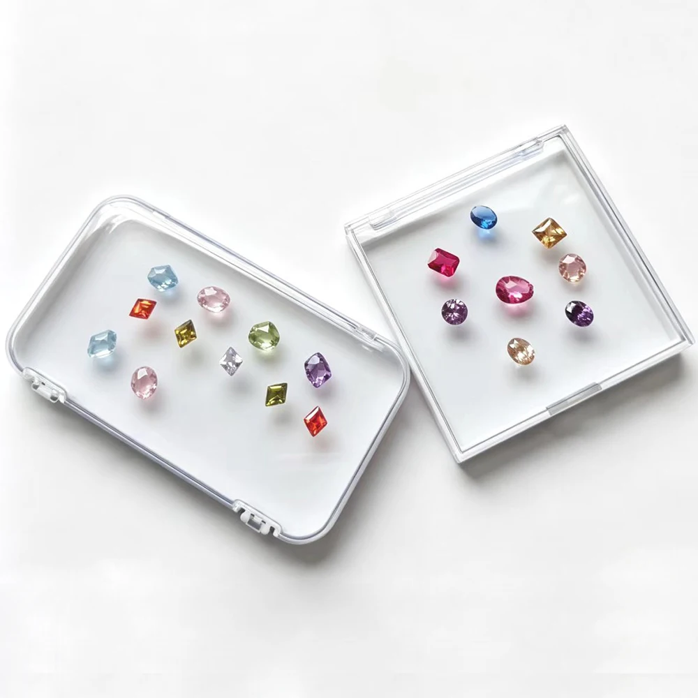 2Pcs Adhesive Gemstone Storage Box Loose Diamond Showcase Gem Stone Packaging Case Clear Sticky Rhinestone Display Tray CZ Boxes
2Pcs Adhesive Gemstone Storage Box Loose Diamond Showcase Gem Stone Packaging Case Clear Sticky Rhinestone Display Tray CZ Boxes