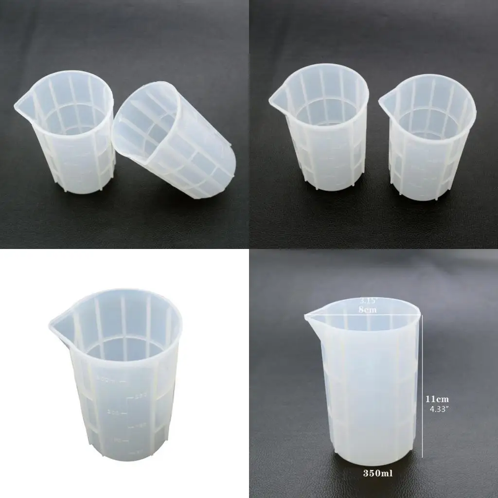 J78F 350ML Silicone Measuring Cups for Resin Non-Stick Mixing Cups Capacity Tools for DIY Jewelry Craft Precise Scale
J78F 350ML Silicone Measuring Cups for Resin Non-Stick Mixing Cups Capacity Tools for DIY Jewelry Craft Precise Scale