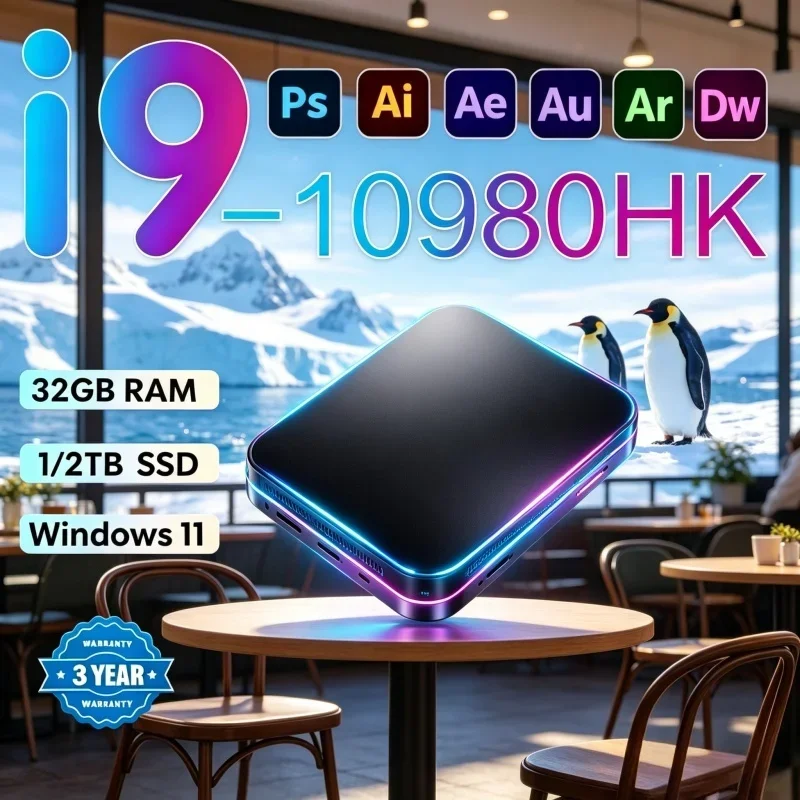 2026 Flamboyant Gallivanting MINI PC Equipped With Windows 11 Pro Core I9 10980HK RAM 1TB SSD WIFI 6 BT5.2 4K HD Austere
2026 Flamboyant Gallivanting MINI PC Equipped With Windows 11 Pro Core I9 10980HK RAM 1TB SSD WIFI 6 BT5.2 4K HD Austere