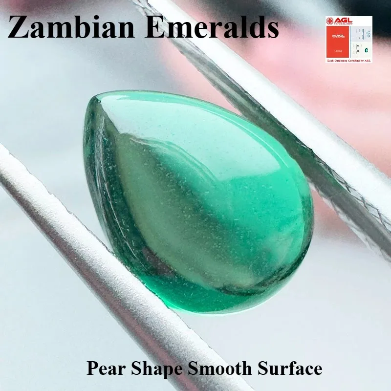 Lab Grown Zambian Emeralds for Jewelry Making Pear Cut Smooth Surface with Cracks Inclusions Inside Selectable AGL Certificate
Lab Grown Zambian Emeralds for Jewelry Making Pear Cut Smooth Surface with Cracks Inclusions Inside Selectable AGL Certificate