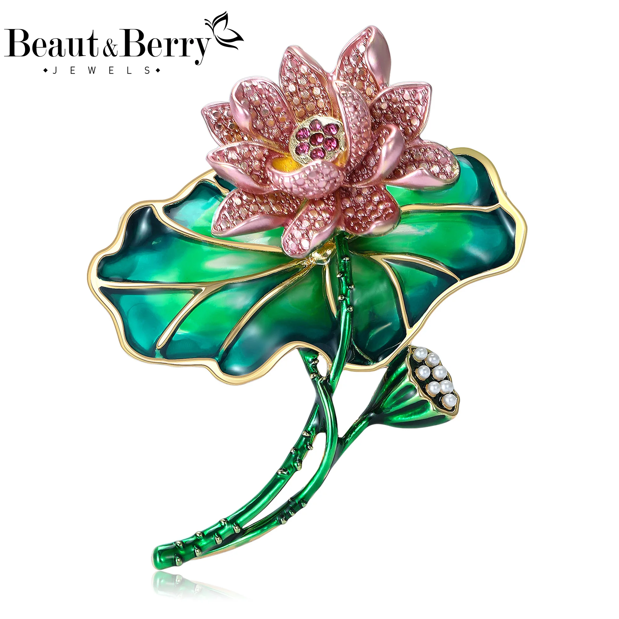 Роскошные эмалевые броши Beaut&Berry в форме цветка лотоса для женщин и мужчин, повседневные украшения для вечеринок, аксессуары, подарки, декор
Роскошные эмалевые броши Beaut&Berry в форме цветка лотоса для женщин и мужчин, повседневные украшения для вечеринок, аксессуары, подарки, декор