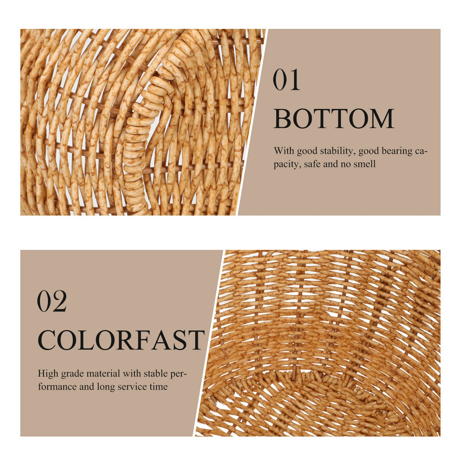 Storage Basket Plastic Imitation Rattan Handheld Wicker Basket for Outdoor Picnic Camping Food Container Decorative Room
Storage Basket Plastic Imitation Rattan Handheld Wicker Basket for Outdoor Picnic Camping Food Container Decorative Room