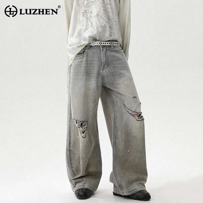 LUZHEN персонализированные свободные прямые джинсы с рваными дырками, мужская мода, уличные широкие джинсовые брюки 2025 года, JY4076
LUZHEN персонализированные свободные прямые джинсы с рваными дырками, мужская мода, уличные широкие джинсовые брюки 2025 года, JY4076