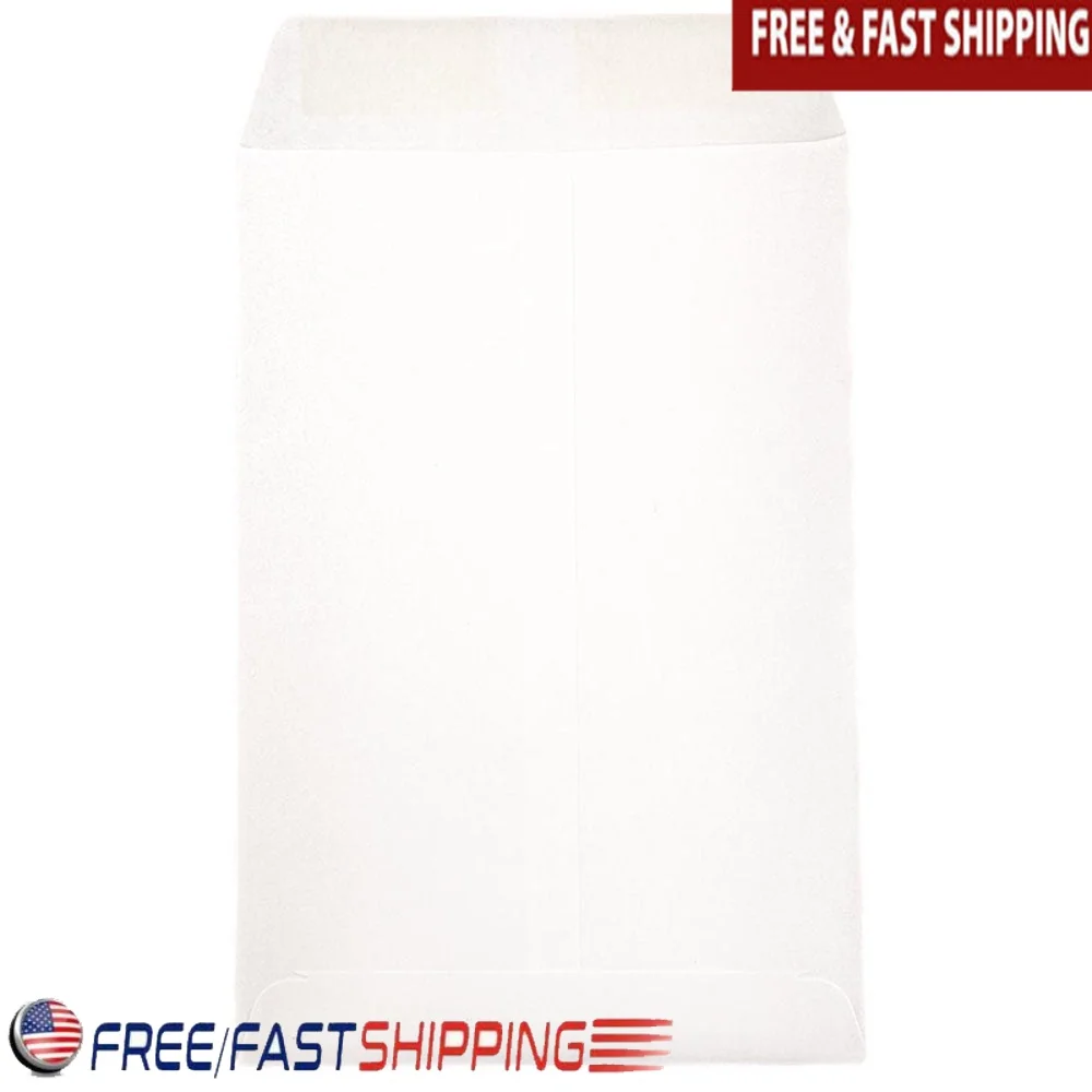 50 Pack 6x9 Open End Envelopes White Lightweight Closure Invitations Documents Mail Marketing Personal Use
50 Pack 6x9 Open End Envelopes White Lightweight Closure Invitations Documents Mail Marketing Personal Use