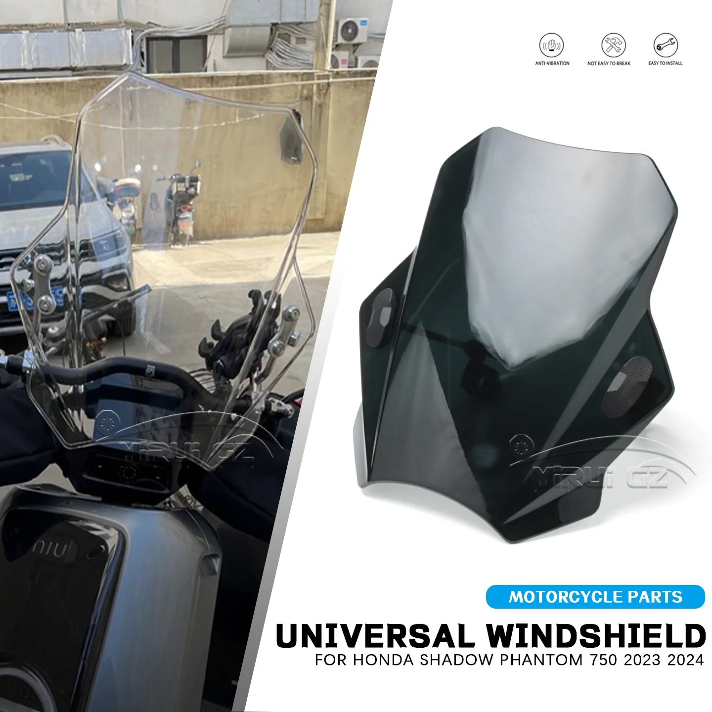 For shadow phantom750 shadow phantom 750 2023 2024 Front Motorcycle Windscreen Windshield Screen Wind Shield Deflector Protector
For shadow phantom750 shadow phantom 750 2023 2024 Front Motorcycle Windscreen Windshield Screen Wind Shield Deflector Protector
