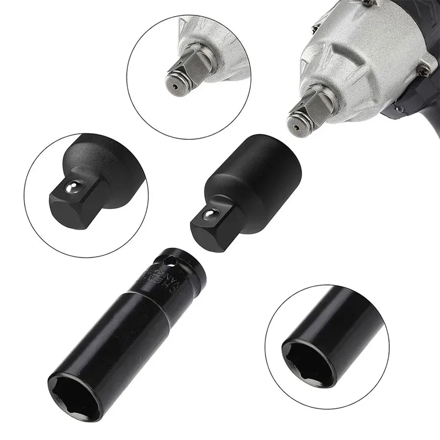 6 шт. гаечный ключ с храповым механизмом, головка для переоборудования воздушных банок, подходит для преобразователей автомобильных и строительных приводов 
6 шт. гаечный ключ с храповым механизмом, головка для переоборудования воздушных банок, подходит для преобразователей автомобильных и строительных приводов