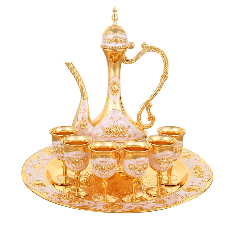 European Style Wine Pot Home Retro Old Wine Pot Antique Style White Wine Glass Creative Russian Wine Set Gift Box 8-Piece Set
European Style Wine Pot Home Retro Old Wine Pot Antique Style White Wine Glass Creative Russian Wine Set Gift Box 8-Piece Set