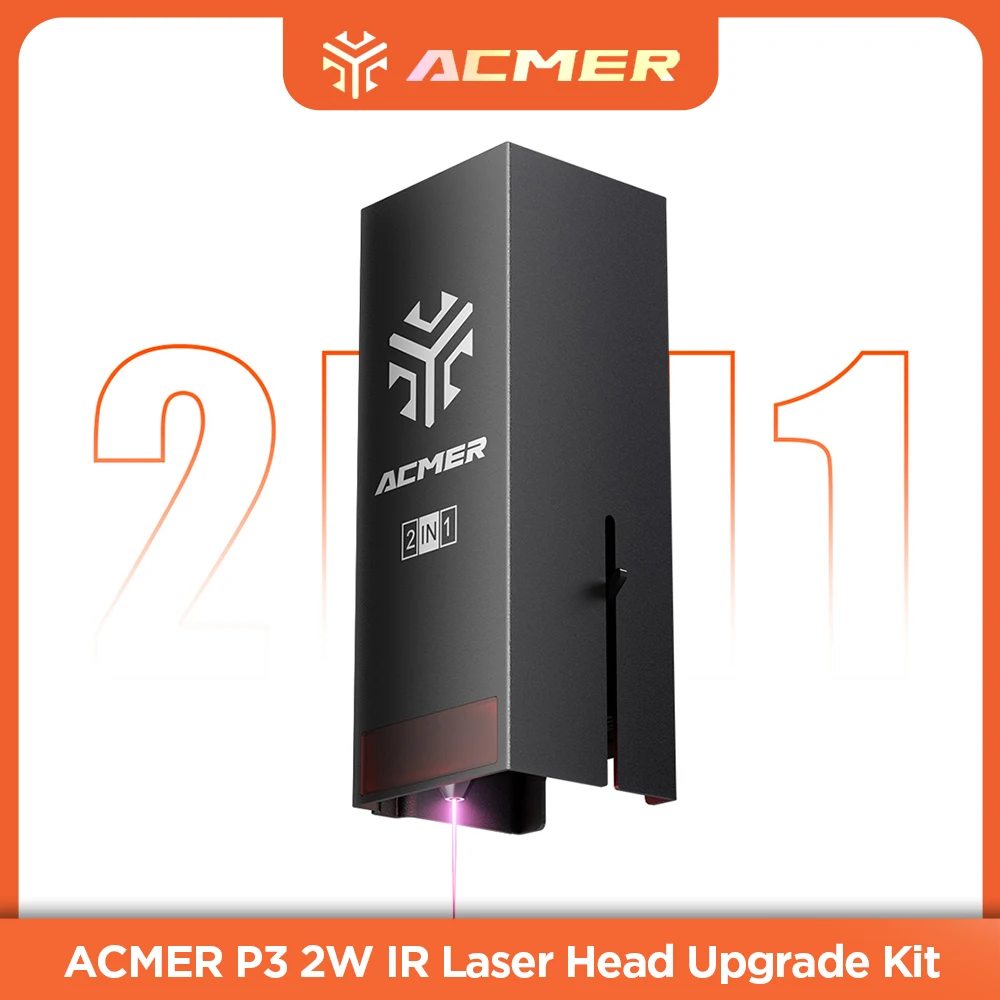 ACMER P3 2-in-1 Dual-Wavelength Laser Head Upgrade Kit Laser Module for P3 Laser Engraver Machine Plywood Acrylic Metal Plastic
ACMER P3 2-in-1 Dual-Wavelength Laser Head Upgrade Kit Laser Module for P3 Laser Engraver Machine Plywood Acrylic Metal Plastic