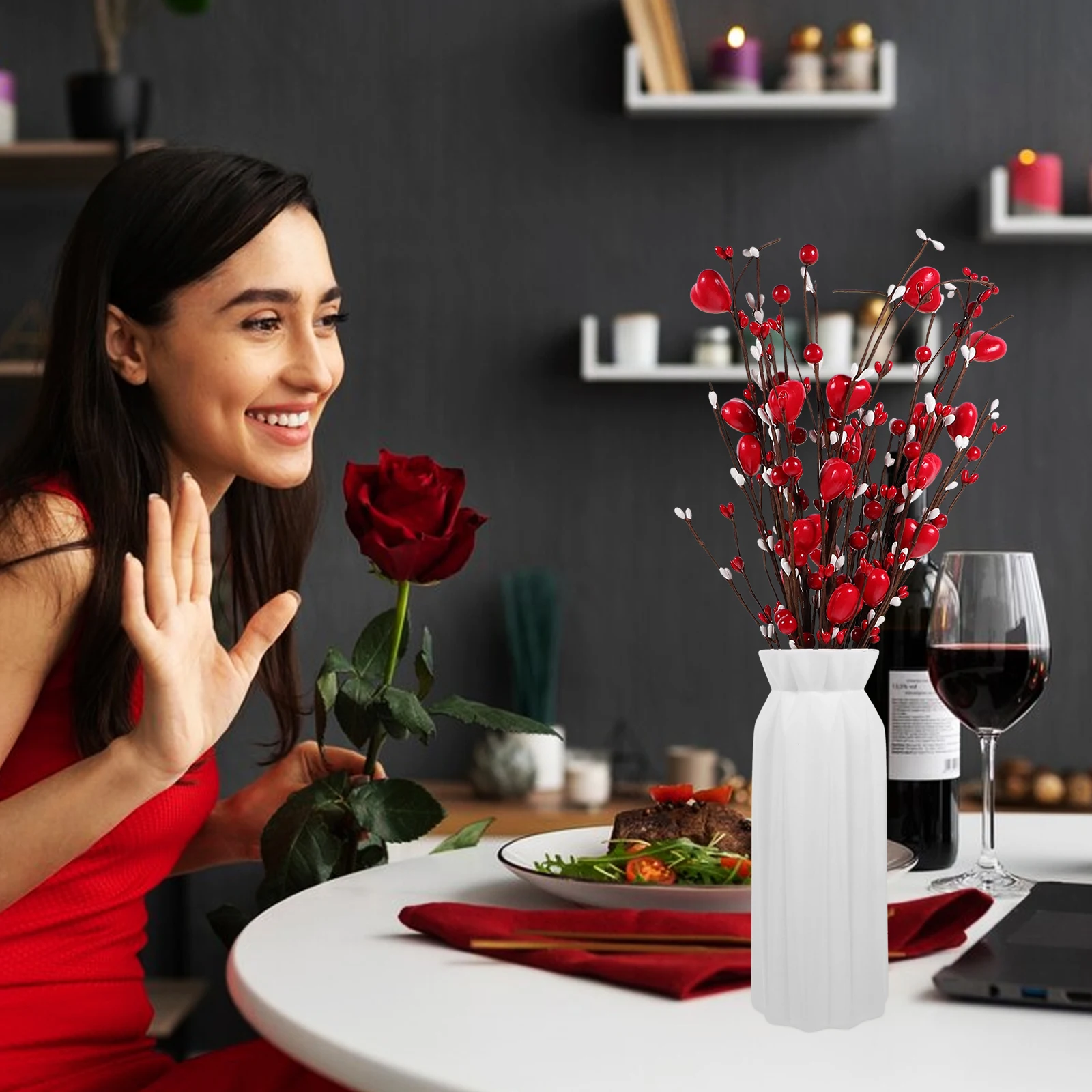 6Pcs Valentines Day Simulation Berry Picks Artificial Heart Decorations DIY Floral Stems Table Decor Party Centerpiece Valentine
6Pcs Valentines Day Simulation Berry Picks Artificial Heart Decorations DIY Floral Stems Table Decor Party Centerpiece Valentine