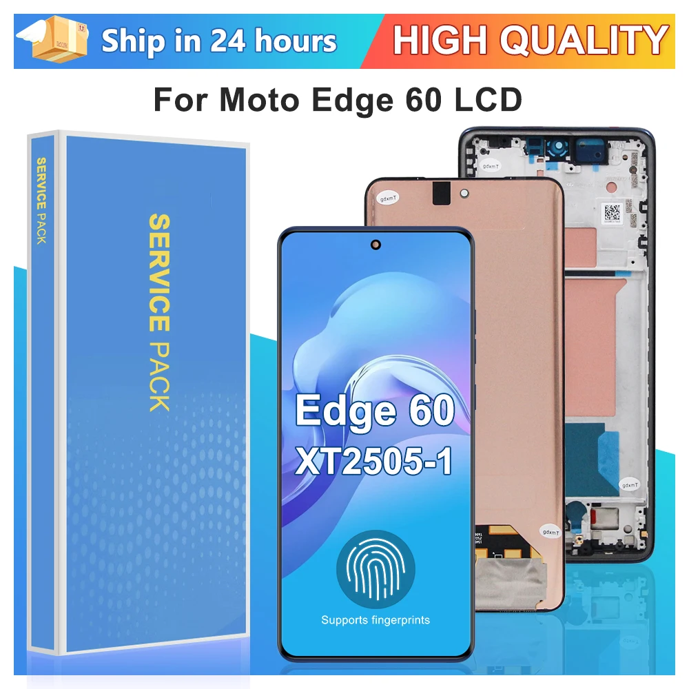 Amoled For Motorola Edge 60 LCD Display Touch Panel Digitizer Assembly Replacement LCD With Frame XT2505-1, XT2505-4 LCD Screen
Amoled For Motorola Edge 60 LCD Display Touch Panel Digitizer Assembly Replacement LCD With Frame XT2505-1, XT2505-4 LCD Screen