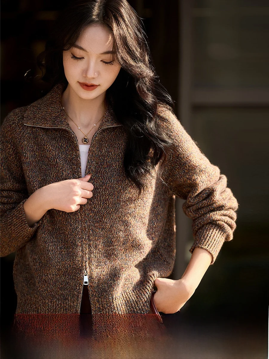 Женский вязаный кардиган XiaoHanGe из смесовой шерсти с воротником-стойкой, длинными рукавами, теплый, повседневный, зимний, новинка
Женский вязаный кардиган XiaoHanGe из смесовой шерсти с воротником-стойкой, длинными рукавами, теплый, повседневный, зимний, новинка