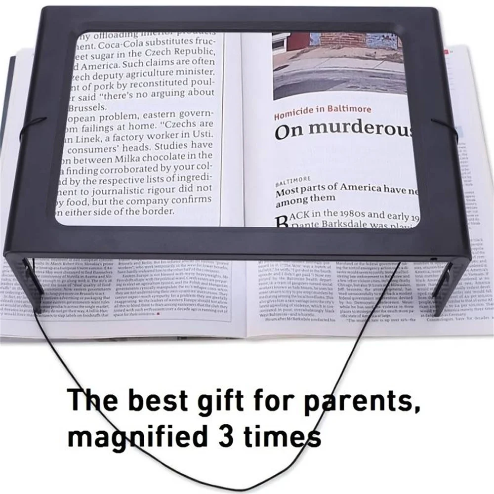 A4 Reading Magnifier 3X Large Full Page With LED Lights Foldable Desktop Magnifying Glass For Seniors Low Vision Book Reading
A4 Reading Magnifier 3X Large Full Page With LED Lights Foldable Desktop Magnifying Glass For Seniors Low Vision Book Reading