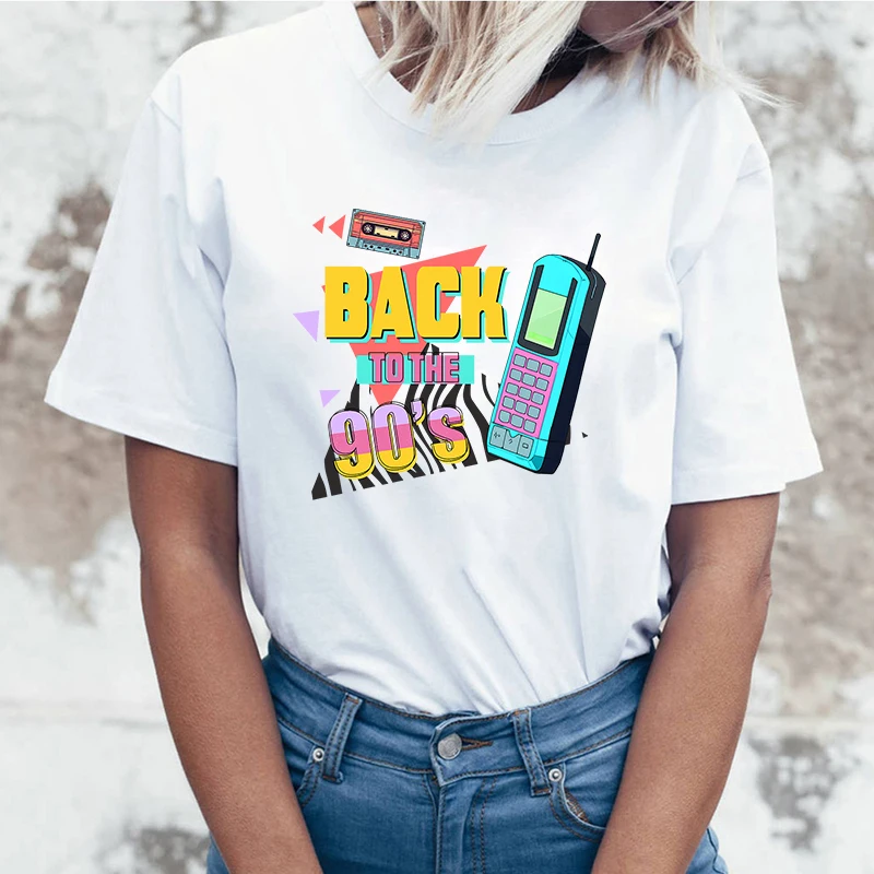 Women Fashion T Shirt Funny Back To The 90S Letter Print T Shirt Back To The 90S Graphic Tee Shirt Female Casual Plus Size Tops
Women Fashion T Shirt Funny Back To The 90S Letter Print T Shirt Back To The 90S Graphic Tee Shirt Female Casual Plus Size Tops