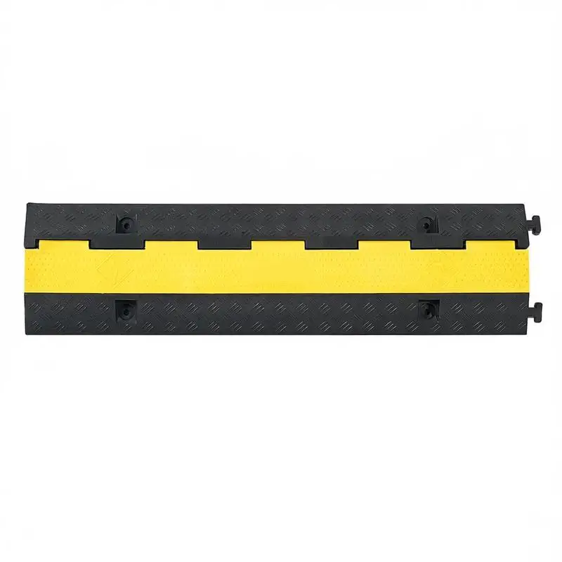 Cable Protector Ramp, 22,000 lbs/axle Capacity, 1 Channel Heavy Duty Rubber Cord Hose Wire Cover, 2.76 x 1.97 in Channel, Traffic Speed Bump with Flip-Open Top Cover, for Indoor Outdoor, 1 Pack
Cable Protector Ramp, 22,000 lbs/axle Capacity, 1 Channel Heavy Duty Rubber Cord Hose Wire Cover, 2.76 x 1.97 in Channel, Traffic Speed Bump with Flip-Open Top Cover, for Indoor Outdoor, 1 Pack